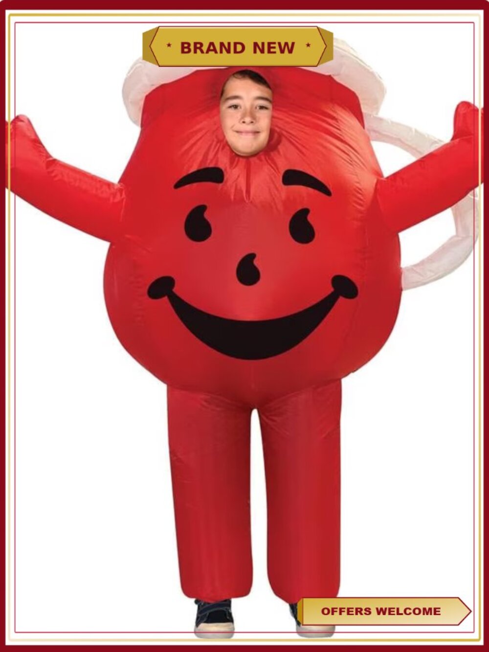 Inflatable Kool-Aid Guy Kids Halloween Costume Child Size 7-10